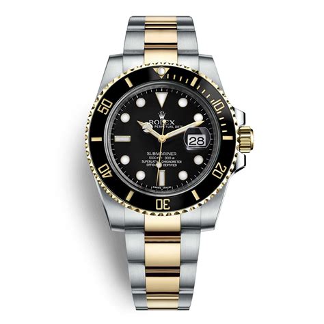 Rolex oyster steel submariner date watch